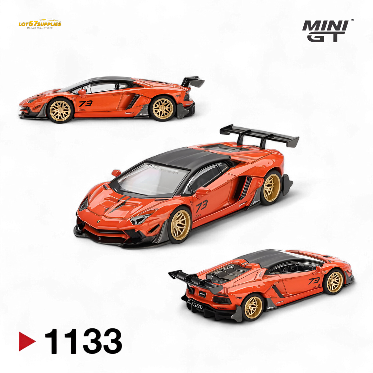 Mini GT Lamborghini Aventador Orange 1:64