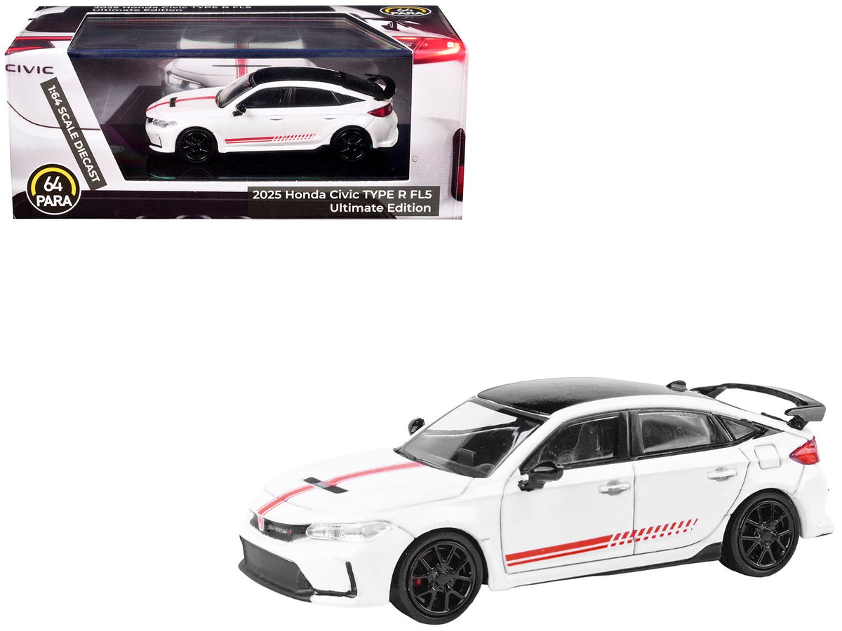 Rapid Vehicles 2025 Honda Civic Type R FL5 "Ultimate Edition" White with Red Stripes and Black...