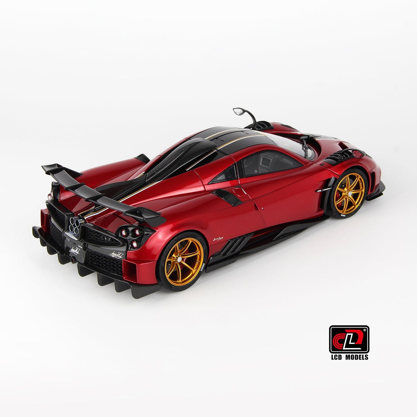 LCD 2020 Pagani Imola Red w/ Gold Wheels 1:18