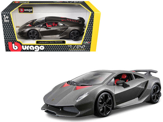 Rapid Vehicles Lamborghini Sesto Elemento Matt Grey 1/24 Diecast Car Model by Bburago  free...
