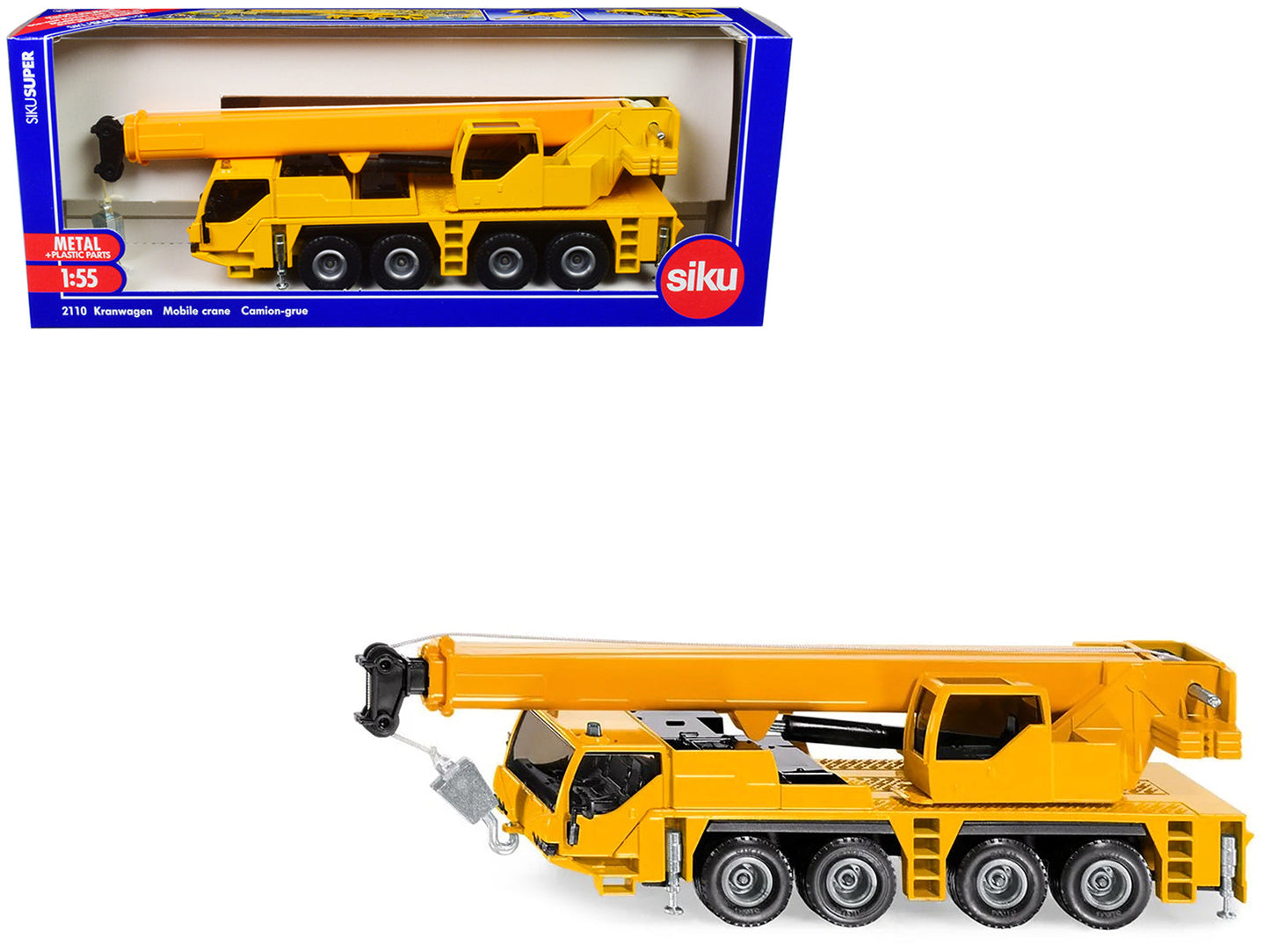 Mobile Crane Yellow 1/55 Diecast Model by Siku  free shipping USA