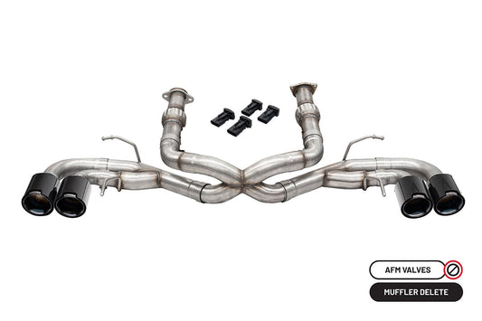 Corsa 3.0 in Cat-Back 4.5 in Carbon Fiber Tips | 2020-26 Corvette C8 (w/o Factory NPP) (21102CF, 21104CF)