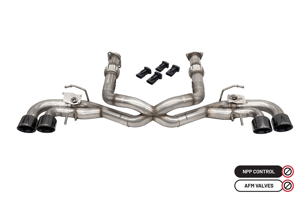 Corsa 3.0 in Cat-Back 4.5 in Pro-Series Tips | 2020-26 Corvette C8 (w/ Factory NPP) (21100, 21103-1, 21106, 21105-1)