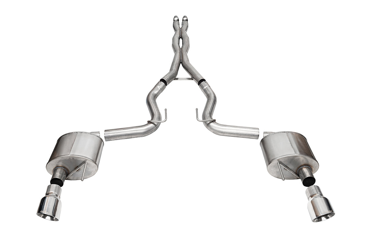 Corsa Xtreme, Sport / 3.0 in Cat-Back 4.5 in Slash Tips | 2024 Mustang GT Coupe (21250, 21254)
