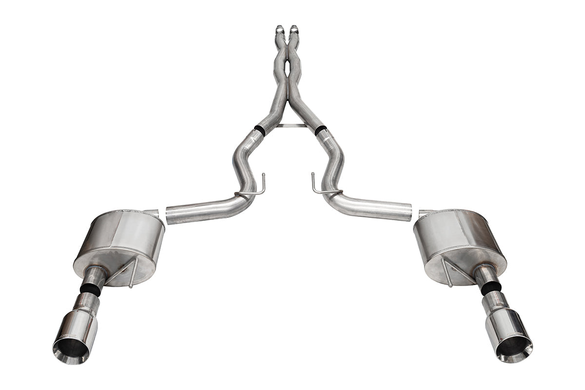 Corsa Xtreme, Sport / 3.0 in Cat-Back 4.5 in Straight Tips | 2024 Mustang GT Coupe (21251, 21255)