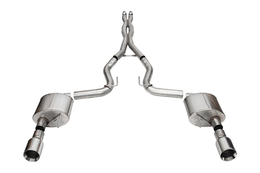 Corsa Xtreme, Sport / 3.0 in Cat-Back 4.5 in Straight Tips | 2024 Mustang GT Coupe (21251, 21255)