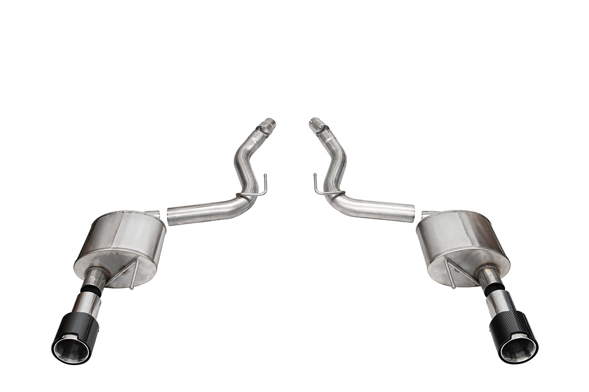 Corsa Sport, Touring / 3.0 in Axle-Back 4.5 in Carbon Fiber Tips | 2024 Mustang GT Coupe (21253CF, 21257CF)