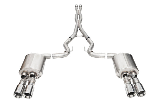 Corsa Xtreme Valved / 3.0 in Cat-Back 4.0 in Straight Tips | 2024 Mustang GT Coupe (21260)