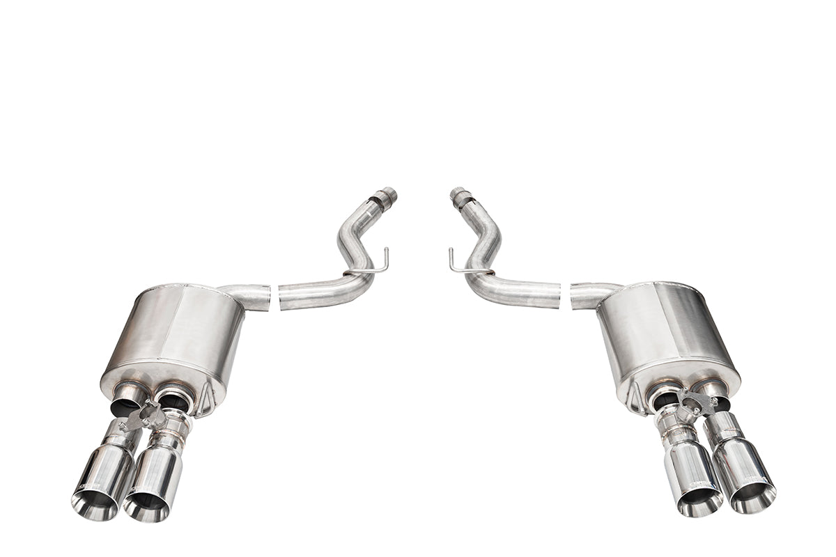 Corsa Sport Valved / 3.0 in Axle-Back 4.0 in Straight Tips | 2024 Mustang GT Coupe (21262)