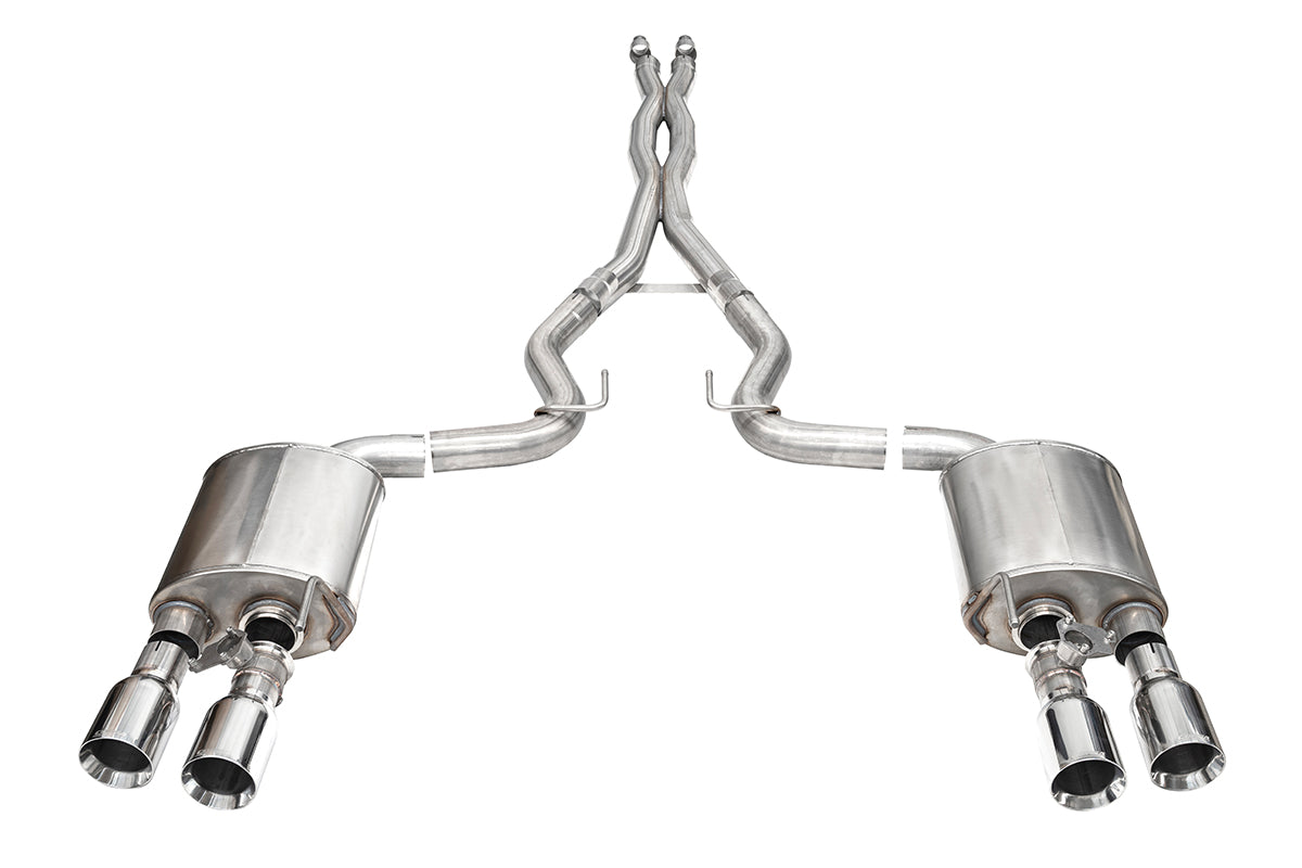 Corsa Xtreme Valved / 3.0 in Cat-Back 4.5 in Straight Tips | 2024 Mustang Dark Horse Coupe (21266)