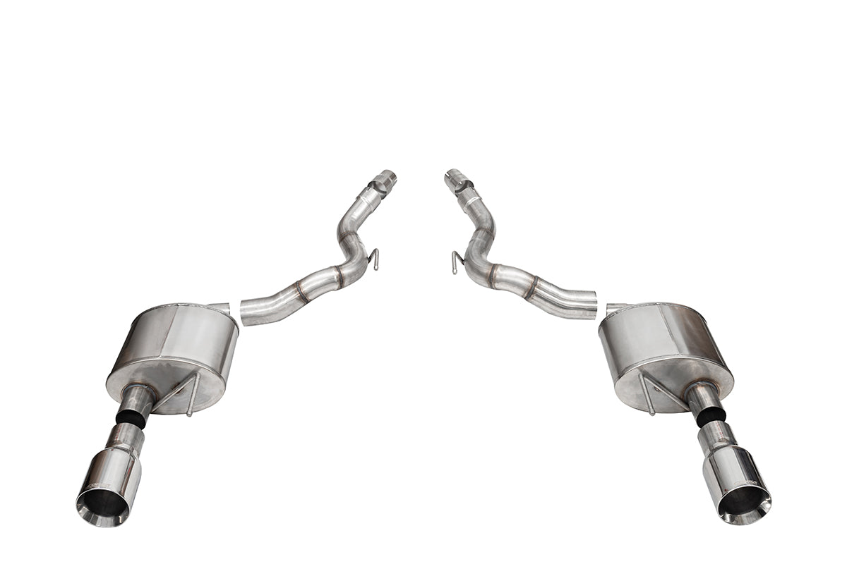 Corsa Sport, Touring / 3.0 in Axle-Back 4.5 in Straight Tips | 2024 Mustang GT Convertible (21273, 21277)