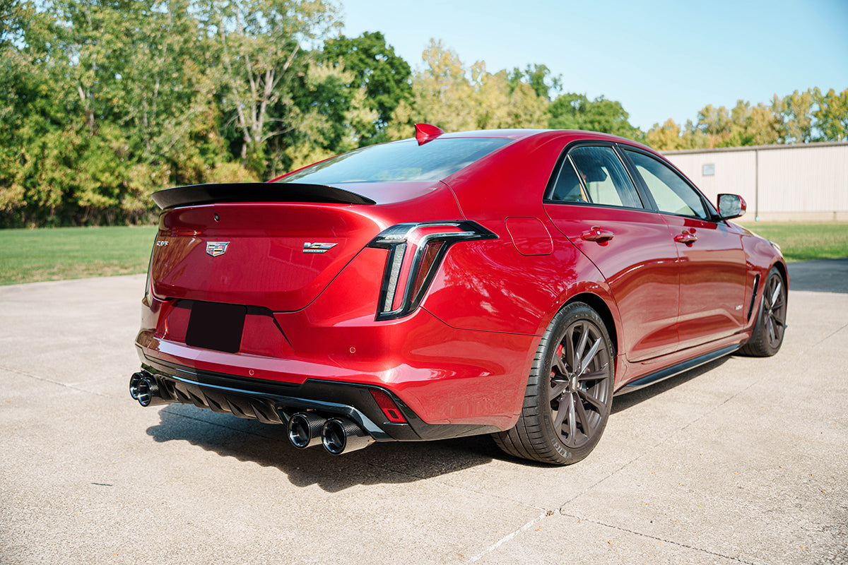 Corsa Sport Valved / 3.0 in Axle-Back 4.5 in Carbon Fiber Twin Tips | 2022+ Cadillac CT4-V Blackwing (21319CF)