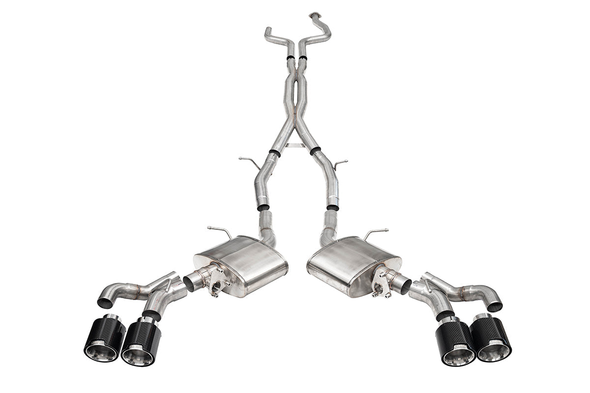 Corsa Xtreme Valved / 3.0 in Cat-Back 4.5 in Carbon Fiber Twin Tips | 2022+ Cadillac CT5-V Blackwing (21320CF)