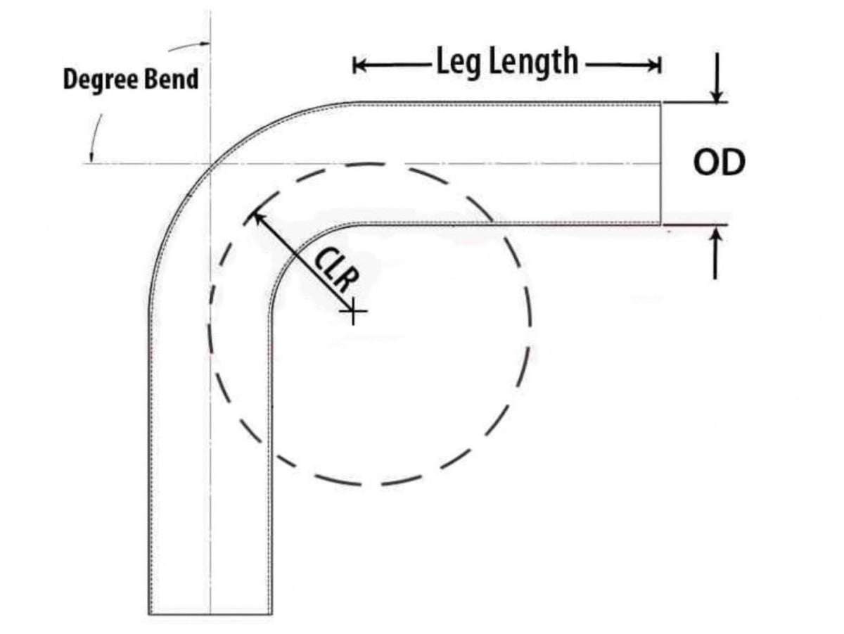 FR SPORT HPS Performance Products HPS 2-1/2" OD 135 Degree Bend 6061 Aluminum Elbow Pipe Tubing...