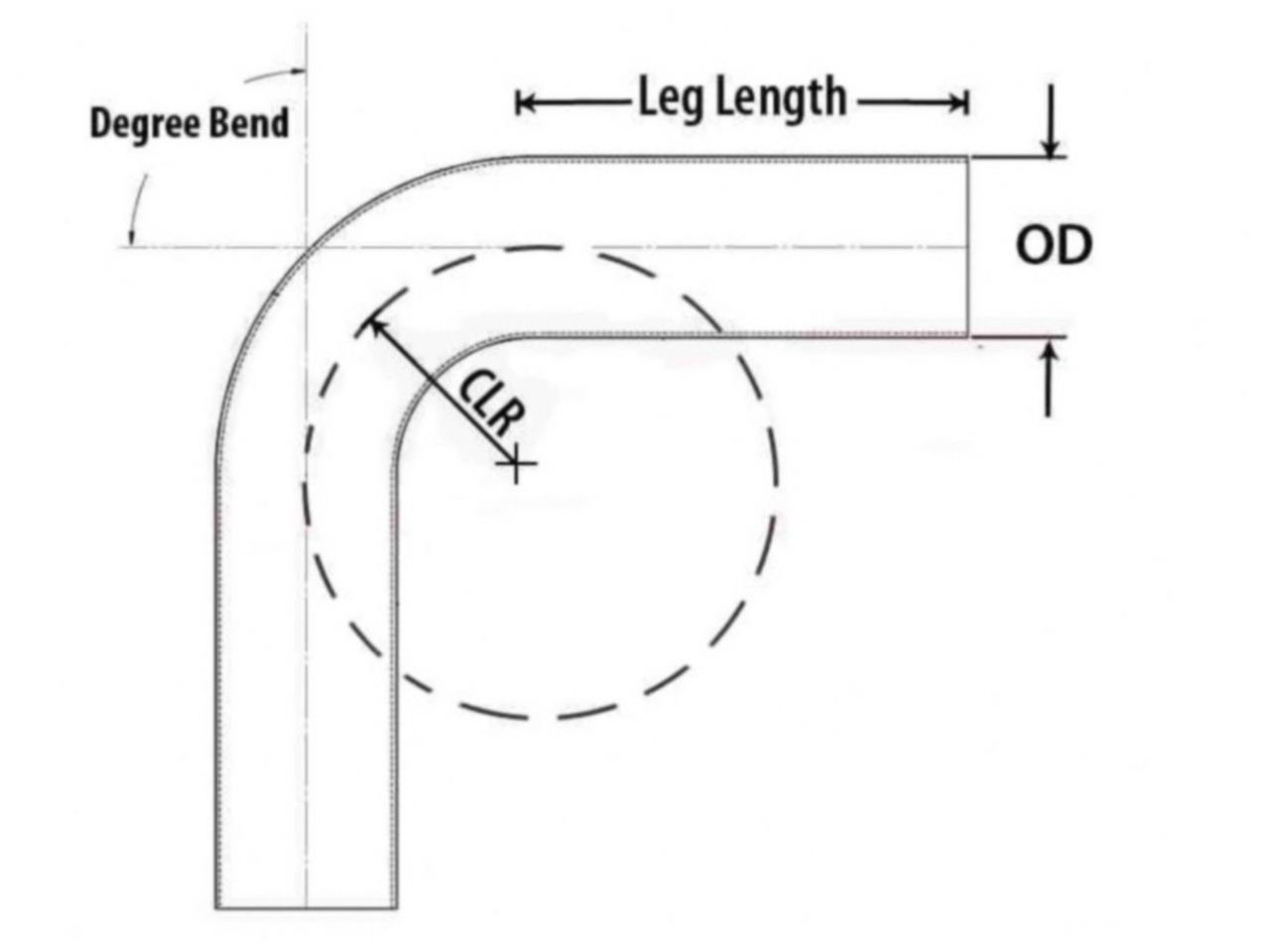 HPS Performance Products HPS 2-3/4" OD 60 Degree Bend 6061 Aluminum Elbow Pipe Tubing 16 Gauge w/ 2 3/4" CLR
