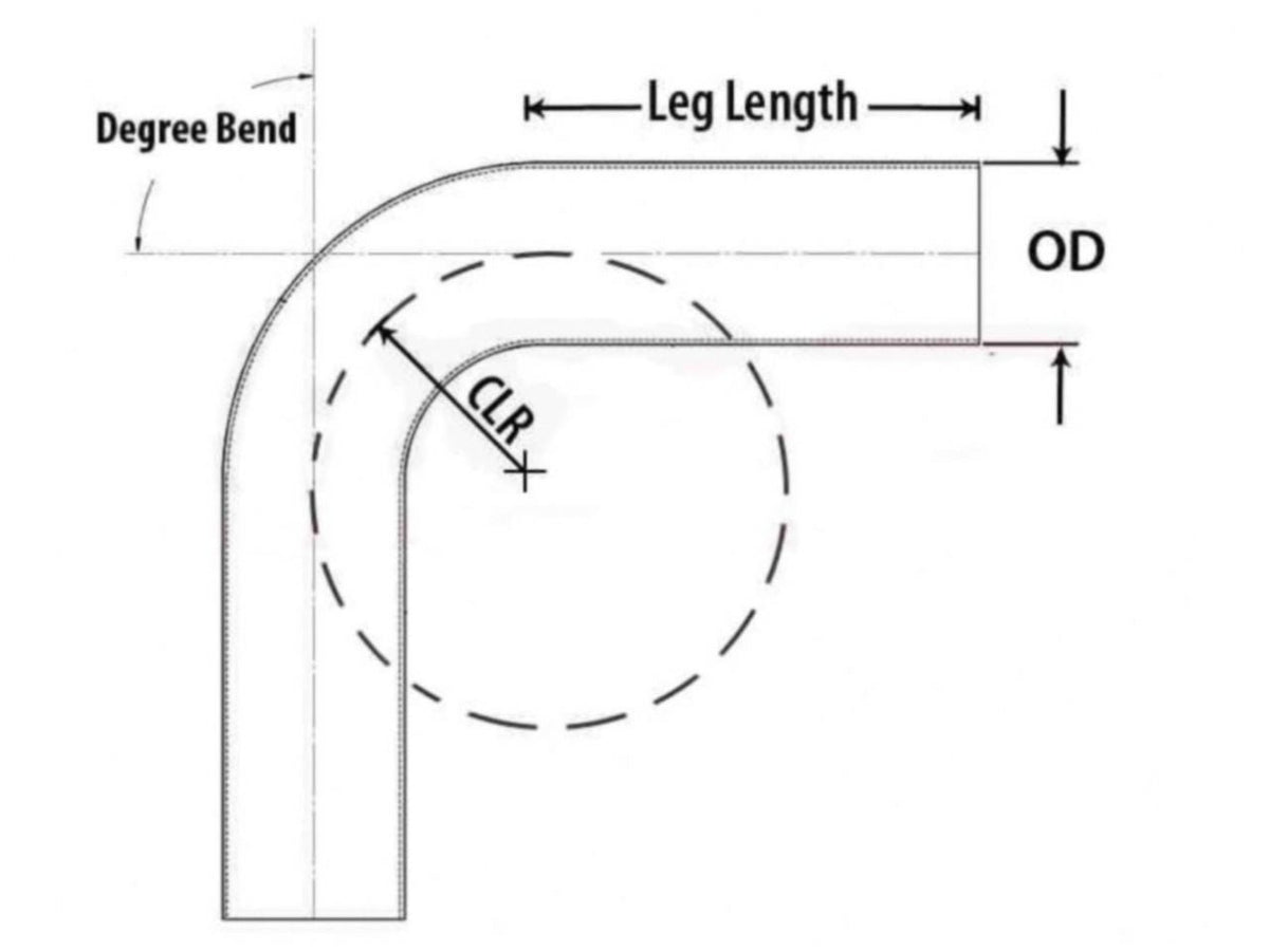 FR SPORT HPS Performance Products HPS 2-1/2" OD 35 Degree Bend 6061 Aluminum Elbow Pipe Tubing 16...