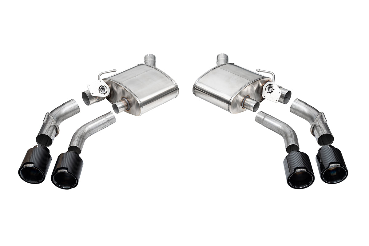 Corsa Valved / Axle-Back 4.5 in Carbon Fiber Quad Tips | 2016-2024 Camaro SS ZL1 (21789CF)