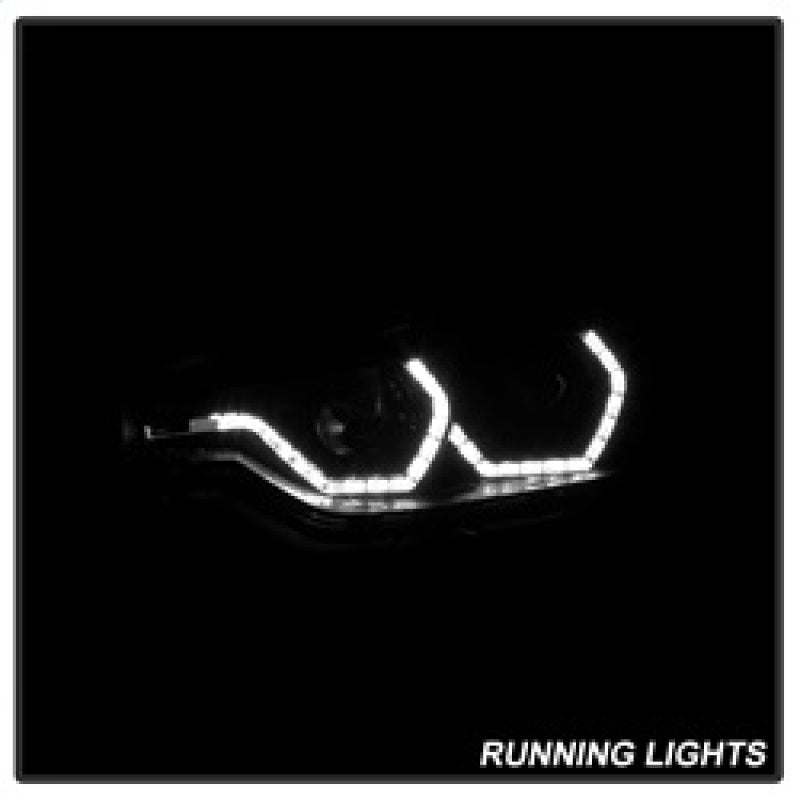 FR SPORT Spyder 12-14 BMW F30 3 Series 4DR Projector Headlights - LED DRL - Blk Smoke...
