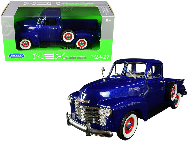 Rapid Vehicles 1953 Chevrolet 3100 Pickup Truck Blue 1/24-1/27 Diecast Model Car by Welly  free...