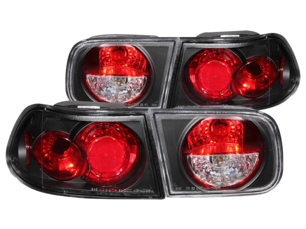 Anzo 1992-1995 Honda Civic Taillights Black