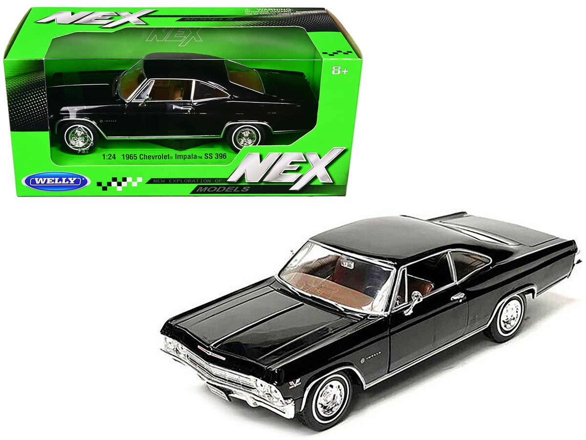 Rapid Vehicles 1965 Chevrolet Impala SS 396 Black with Brown Interior "NEX Models" 1/24 Diecast...