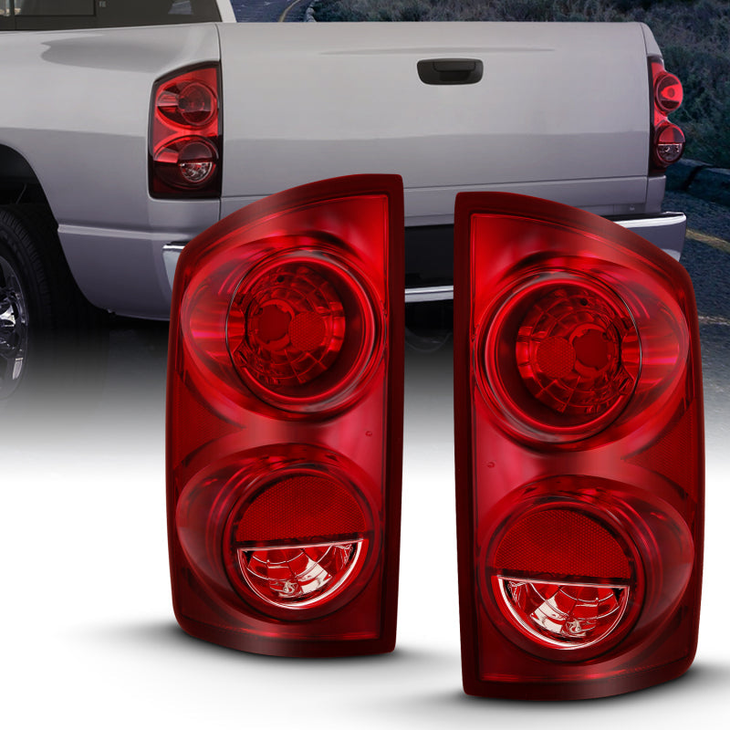 ANZO 2007-2009 Dodge Ram 1500 Tail Light Red Lens (OE) 311309