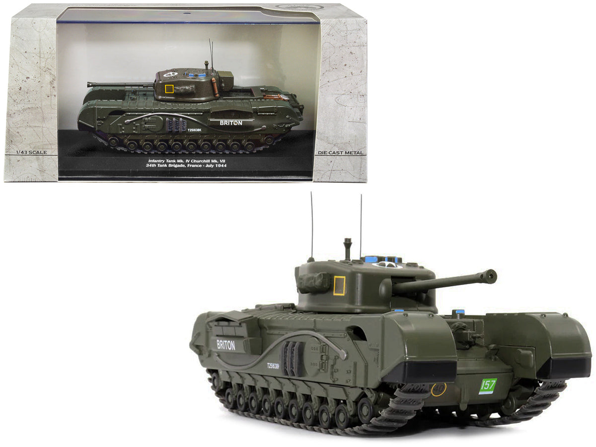 Rapid Vehicles Infantry Tank Mk. IV Churchill Mk. VII "Briton" "UK 34th Tank Brigade France July...