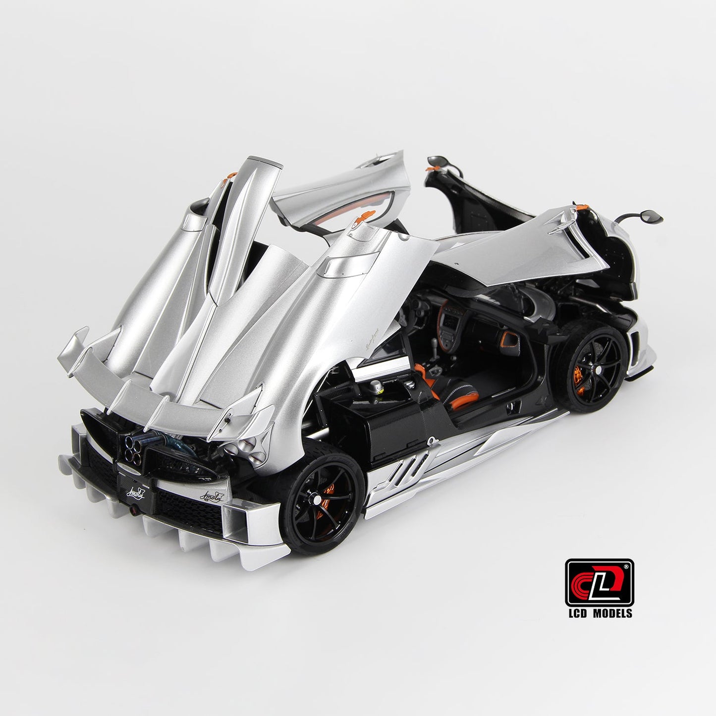 LCD 2020 Pagani Imola Silver w/ Black Wheels 1:18