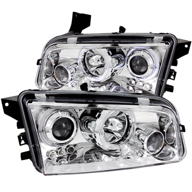 FR SPORT Anzo 2006-2010 Dodge Charger Projector Headlights w/ Halo Chrome - View 2