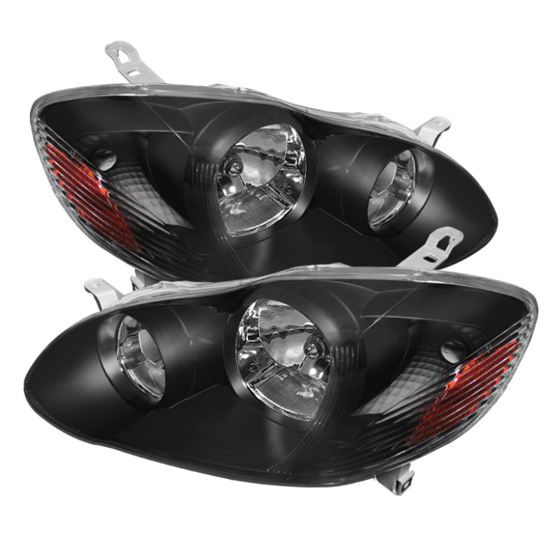 FR SPORT SPYDER Xtune Toyota Corolla 03-06 Crystal Headlights Black HD-JH-TC03-AM-BK 5073754