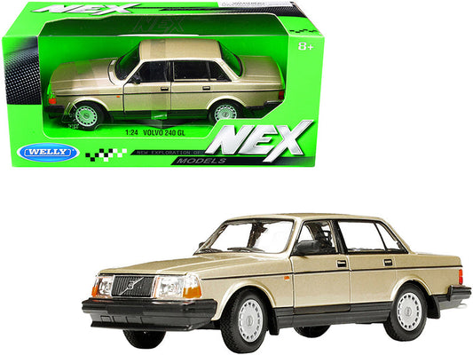 Rapid Vehicles Volvo 240 GL Gold Metallic "NEX Models" 1/24 Diecast Model Car by Welly  free...