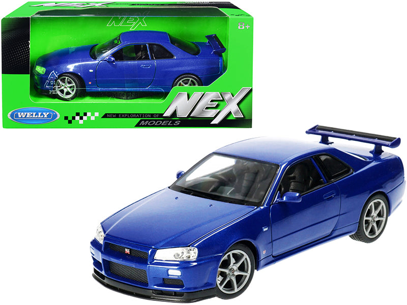 Rapid Vehicles Nissan Skyline GT-R (R34) RHD (Right Hand Drive) Blue Metallic "NEX Models" 1/24...
