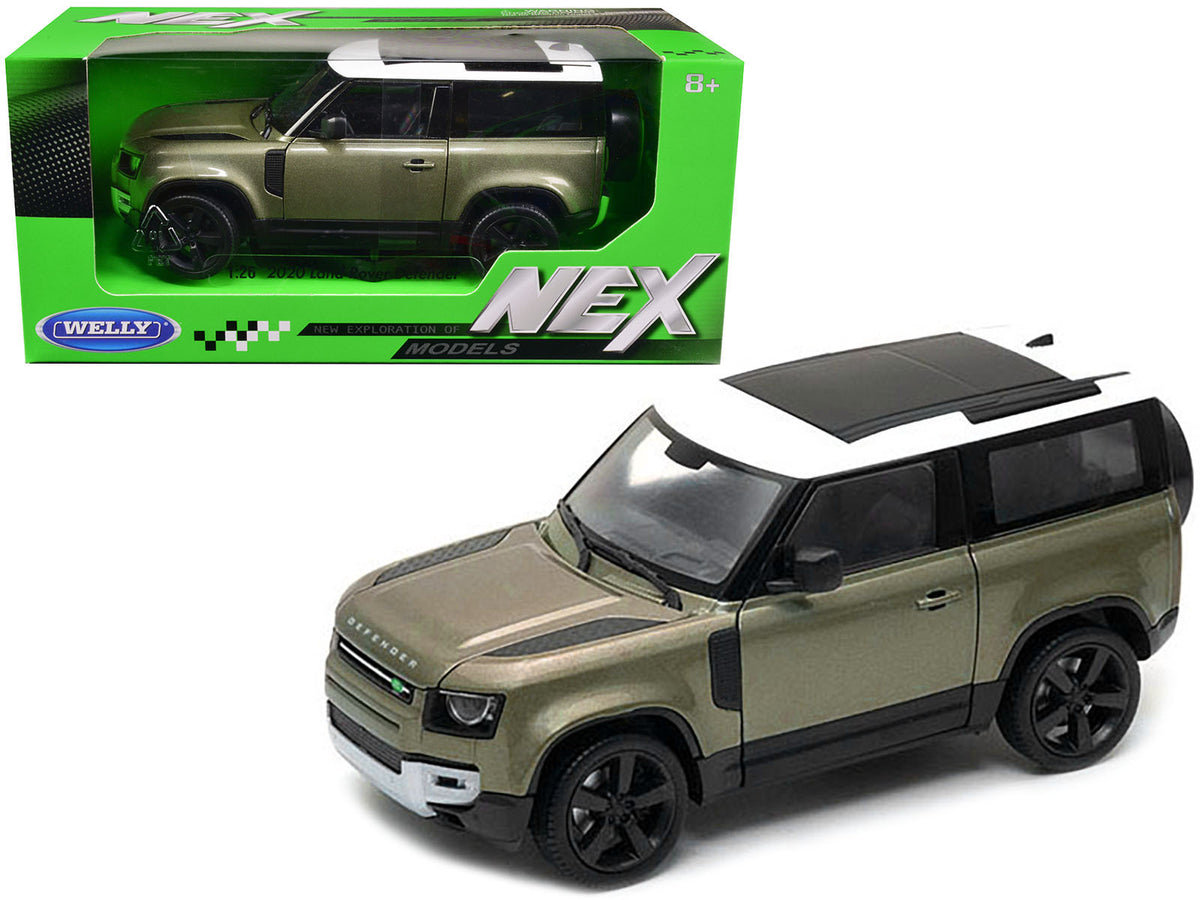 Rapid Vehicles 2020 Land Rover Defender Green Metallic with White Top "NEX Models" 1/26 Diecast...