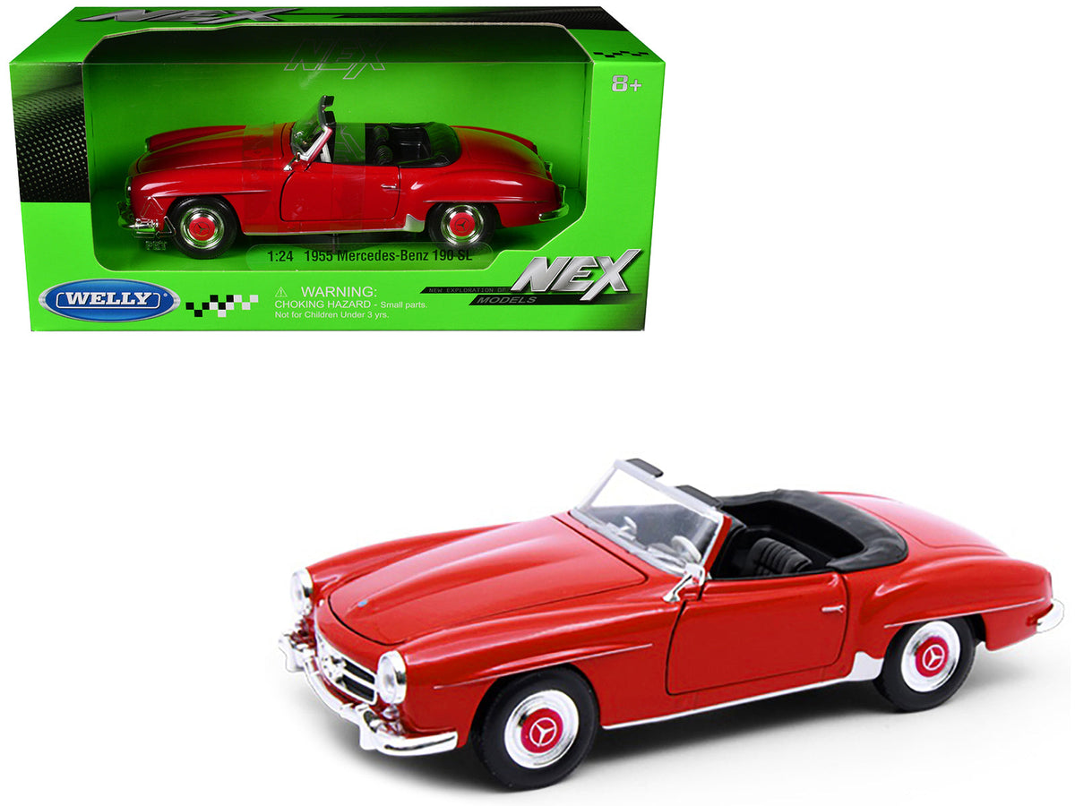 Rapid Vehicles 1955 Mercedes-Benz 190 SL Red "NEX Models" Series 1/24 Diecast Model Car by Welly ...