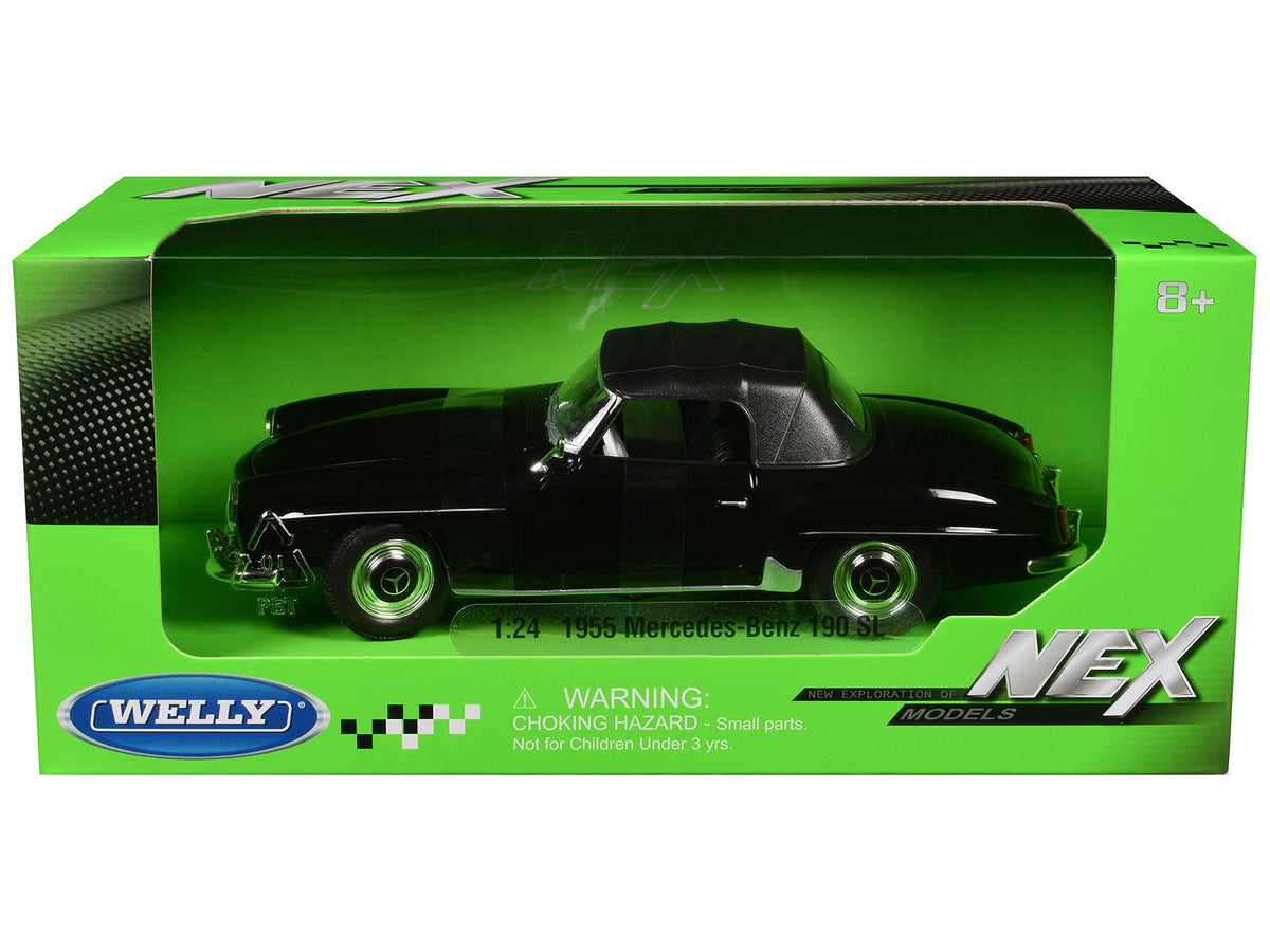 Rapid Vehicles 1955 Mercedes-Benz 190 SL (Closed Roof) Black "NEX Models" Series 1/24 Diecast...