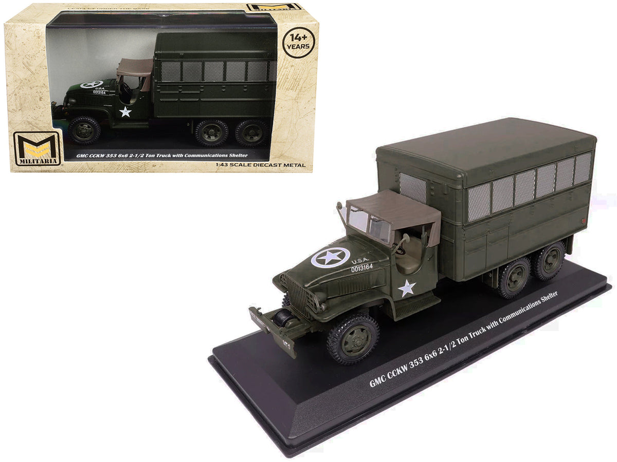 Rapid Vehicles GMC CCKW 353 6x6 2-1/2 Ton Truck with Communications Shelter Olive Drab "United...