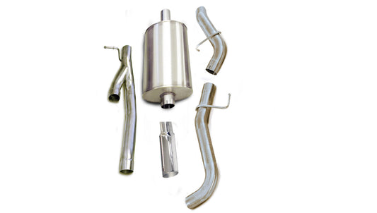 Corsa Sport / 3.0 in Cat-Back SSE 4.0 in Single Tip | 05-06 Sierra Denali 6.0L 6.2L 143WB (24240)