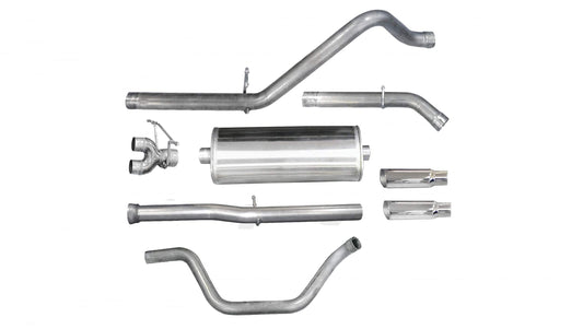 Corsa Sport / 3.0 in Cat-Back DRE 4.0 in Single Tips | 11-13 Silverado Sierra, Denali 6.2L 143WB (24524)
