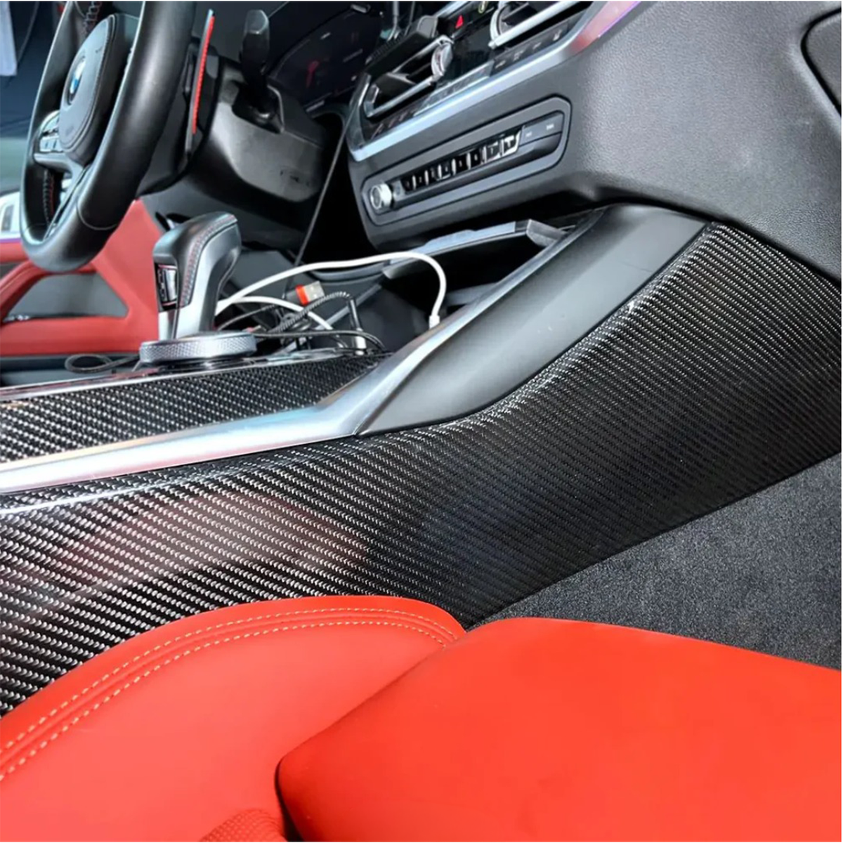 Bull Boost Performance Carbon Fiber Center Console Cover for BMW G80 G81 M3 G82 G83 M4 G87 M2 -...