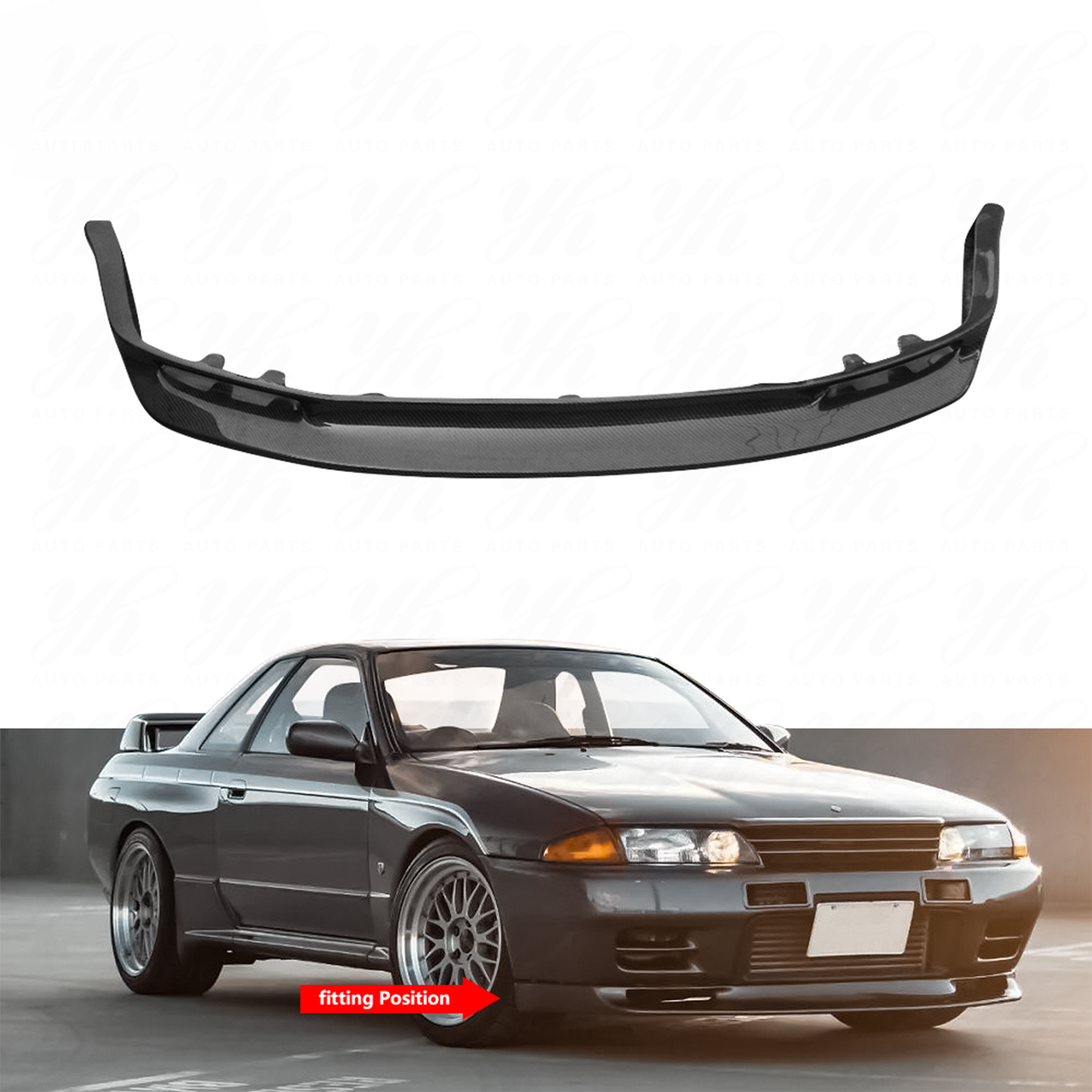 Carbon Fiber Front Bumper Lip Splitter for Nissan Skyline R32