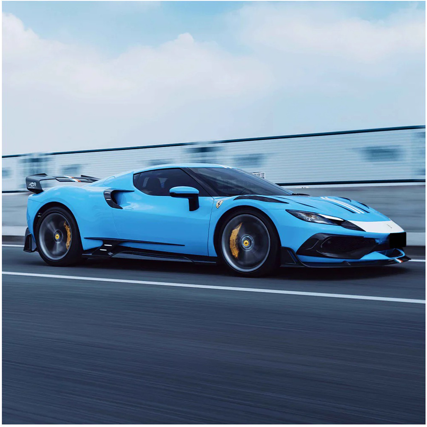 Dry Carbon Fiber Lower Side Skirts for Ferrari 296 GTB