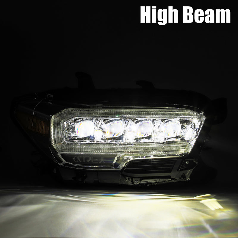 AlphaRex 16-20 Toyota Tacoma NOVA LED Projector Headlights Plank Style Black w/Activation Light 880707 *Discontinued
