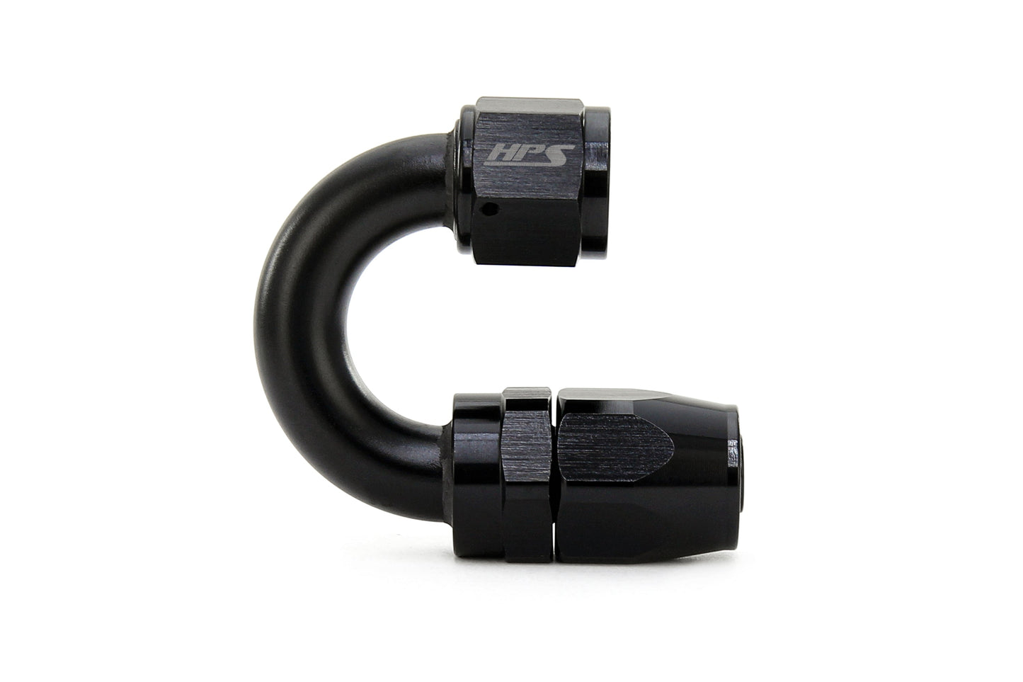 HPS Performance Products Compression Double Swivel Hose End to AN Female, Aluminum, Black