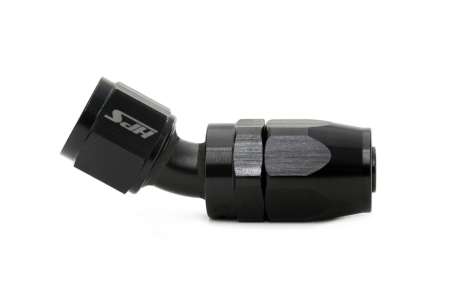 HPS Performance Products Compression Double Swivel Hose End to AN Female, Aluminum, Black