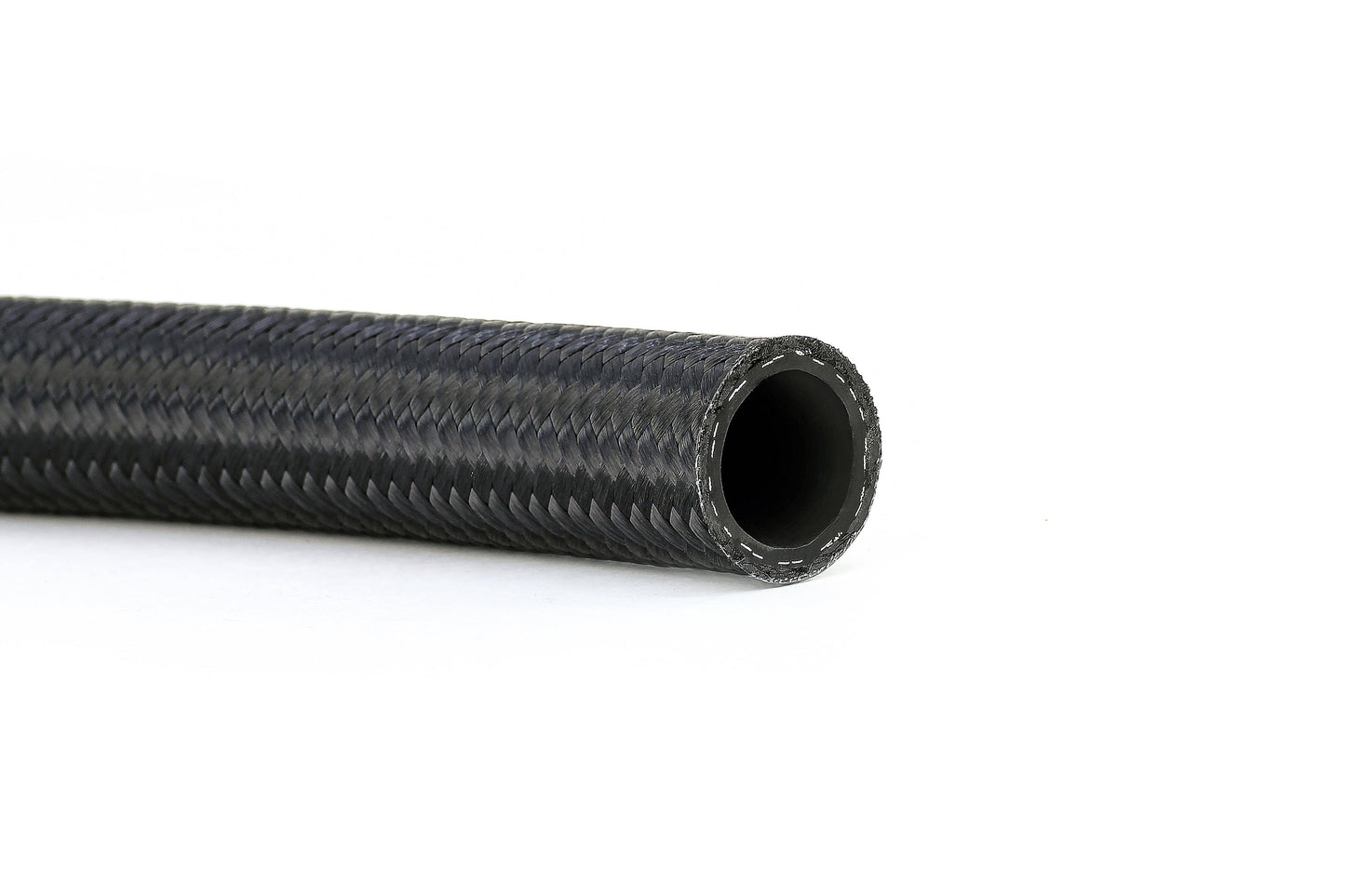HPS Performance Products Nylon Stainless Steel Braided Hose, Black