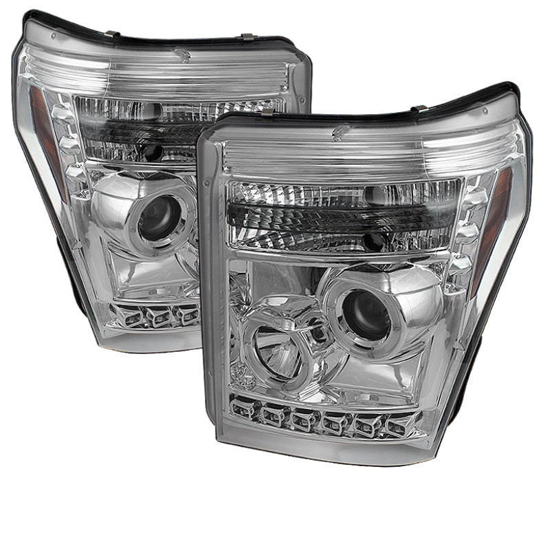FR SPORT SPYDER Ford Super Duty 11-15 Projector Headlights CCFL Halo DRL Chrm Low 9006...
