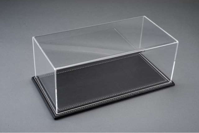 Atlantic Case Maranello Premium Acrylic Display Case Black Leather Base w/ White Stitching 1:18