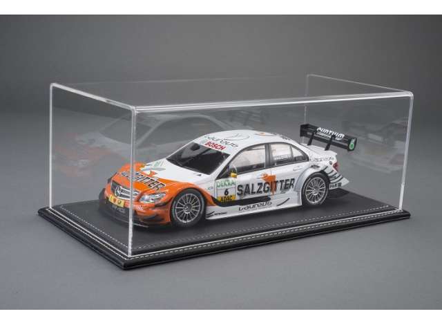 Atlantic Case Maranello Premium Acrylic Display Case Black Leather Base w/ White Stitching 1:18