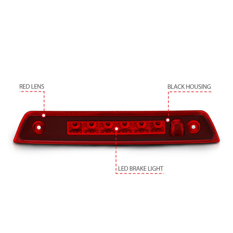 ANZO 05-10 Jeep Grand Cherokee LED 3rd Brake Light - Red 531108