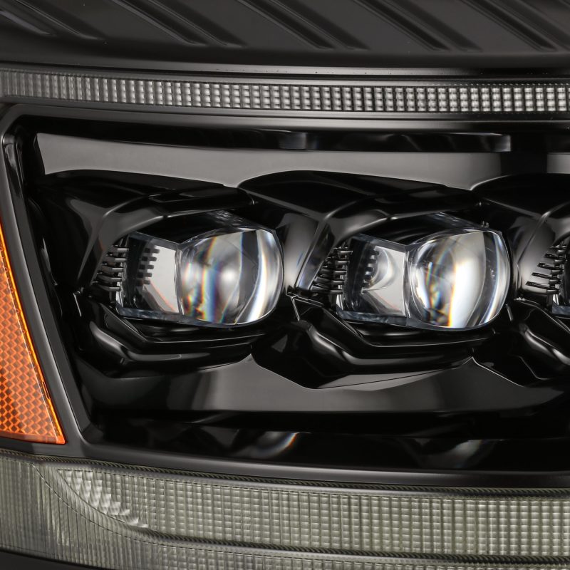 AlphaRex 06-08 Ram 1500HD NOVA LED Proj Headlights Plnk Style Alpha Blk w/Seq Signal/DRL/Amber LED 880538 *Discontinued